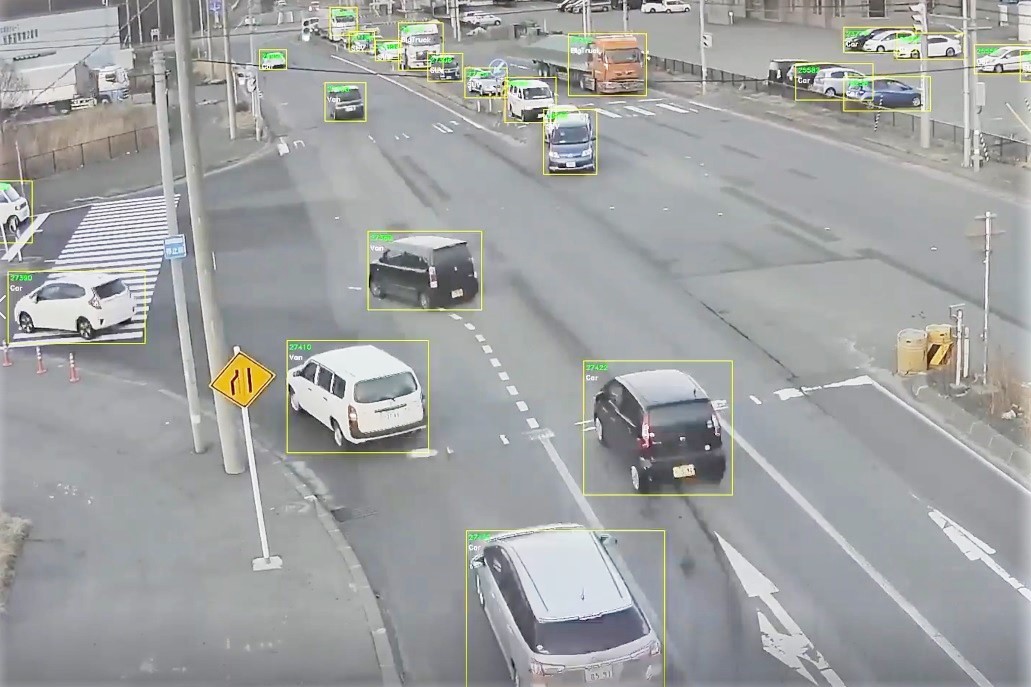 ＡＩ映像解析による交通量調査